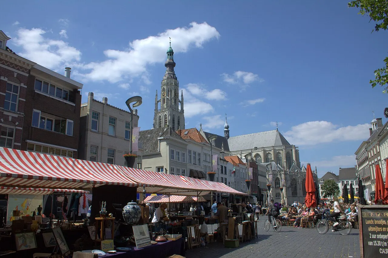 Grote Markt and Grote Kerk in Breda.