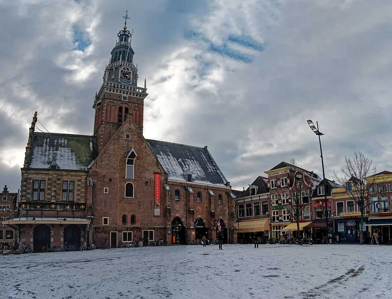 Waagplein and the Cheese Museum in Alkmaar.
